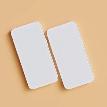 Clay phone 3D rendering illutration for mockup collection (17) Illustrazione stock