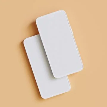 Clay phone 3D rendering illutration for mockup collection (19) Illustrazione stock
