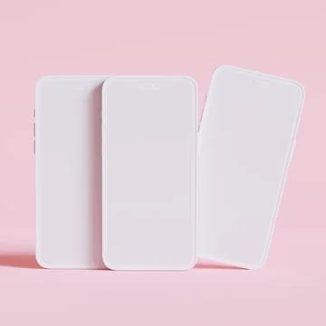 Clay phone 3D rendering illutration for mockup collection (22) Illustrazione stock