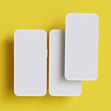 Clay phone 3D rendering illutration for mockup collection (29) Stock Illustration