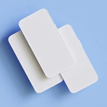 Clay phone 3D rendering illutration for mockup collection (28) Illustrazione stock