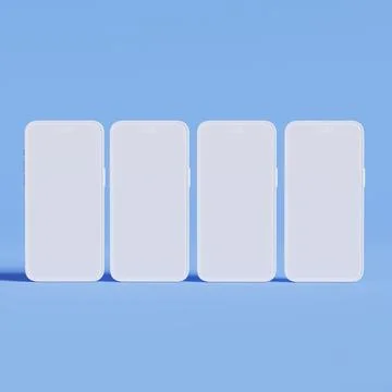 Clay phone 3D rendering illutration for mockup collection (32) Illustrazione stock