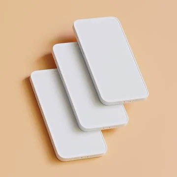 Clay phone 3D rendering illutration for mockup collection (39) Stock Illustration