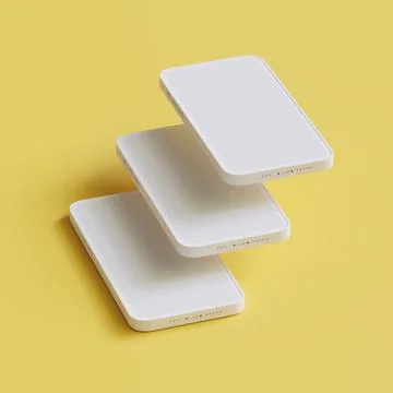 Clay phone 3D rendering illutration for mockup collection (40) Illustrazione stock
