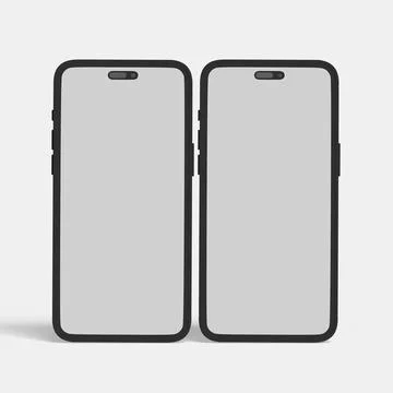 Clay phone mockup (2) Illustrazione stock
