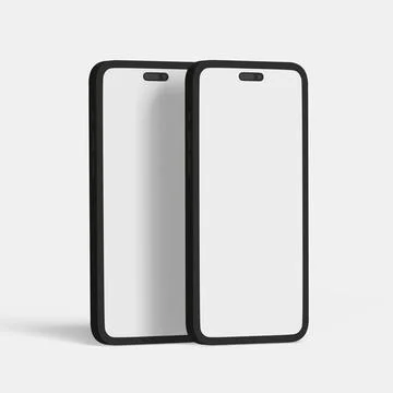Clay phone mockup (5) Illustrazione stock