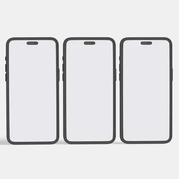 Clay phone mockup (7) イラスト素材