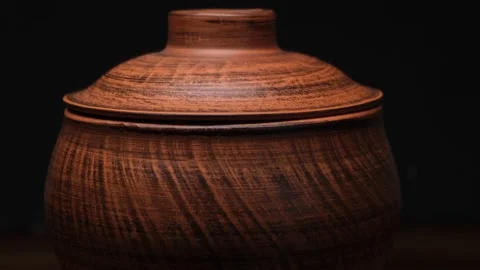 Clay pot rotating Stock Footage 198205393