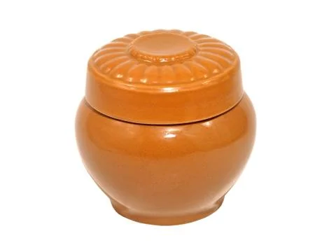 Clay pot.isolated. Stock Photos