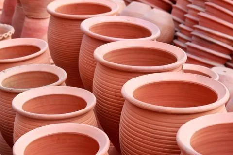 Clay pots Stock Photos