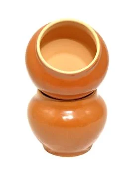 Clay pots.isolated. Stock Photos