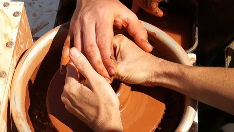 Clay pottery making Stock Footage 78932473