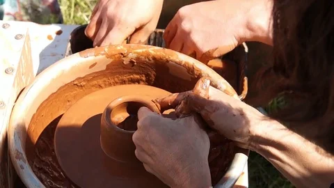 Clay pottery making Stock Footage 78984105