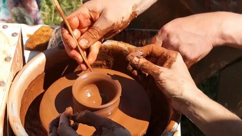 Clay pottery making Stock Footage 78984507