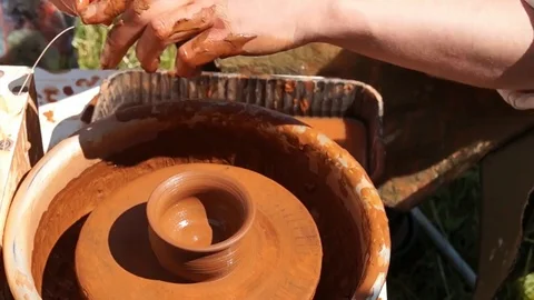 Clay pottery making Stock Footage 78984534