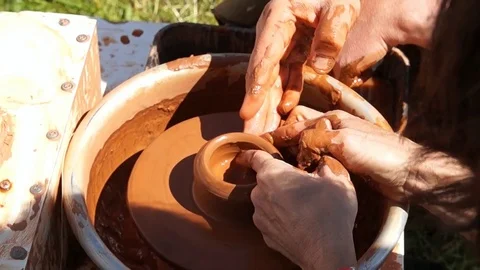 Clay pottery making Stock Footage 80052031
