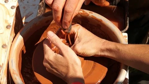 Clay pottery making Stock Footage 83641571