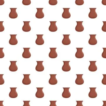 Clay pottery pattern creating seamless background design Stock Illustration