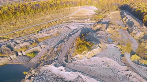 Clay quarry in autumn. Stock Footage 170756021