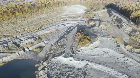 Clay quarry in autumn. Stock Footage 170756030