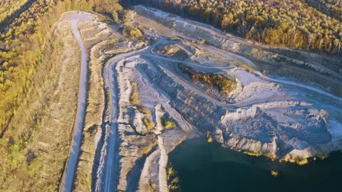 Clay quarry in autumn. Stock Footage 170756226