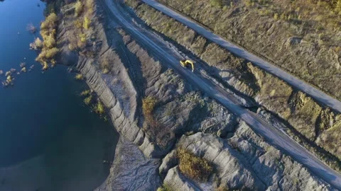 Clay quarry in autumn. Stock Footage 170756405