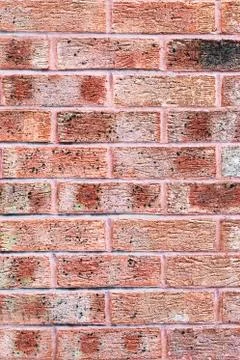 Clay red brick wall texture and background Stock Photos