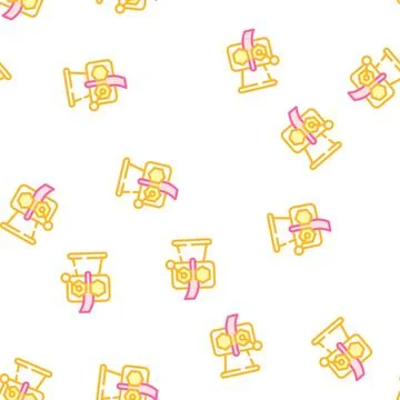 Clay rolling machine vector seamless pattern Stock Illustration