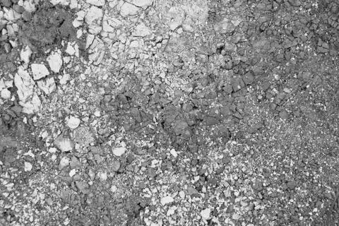 Clay soil on the hill texture background red clay blotches white limestone bl 스톡 사진