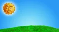 Clay spinning Sun background, loop, HD. Stop motion HD Footage