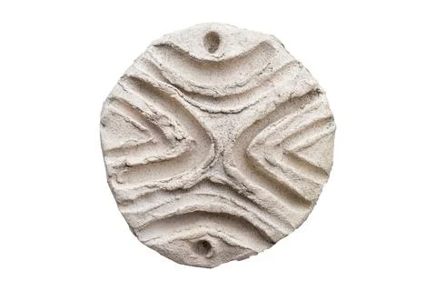 Clay stucco with a pattern. Stock Photos
