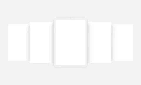 Clay Tablet Computer Mock up with Blank Web Pages Stock Illustration