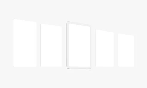 Clay Tablet Computer Mockup with Blank Web Pages Stock Illustration