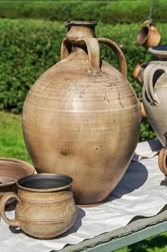 Clay tableware Stock Photos