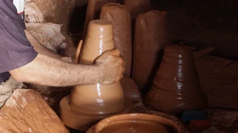 Clay throwing Stock Footage 124590192