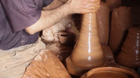 Clay throwing Stock Footage 124590214