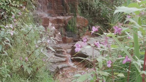 Clay waterfall pooling Stock Footage 140504599