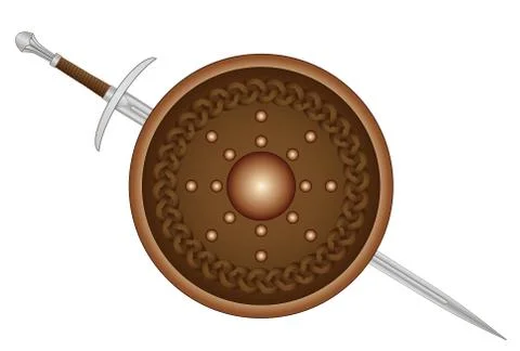 Claymore and shield Stock Illustration