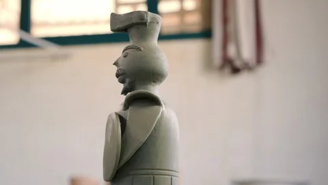 Clay's sculptured vase Stock Footage 87031344