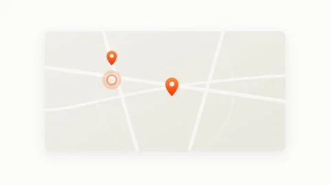 A clean 2D flat map icon centered on an off-white background. Three vibrant.. Stock-Footage 346202510