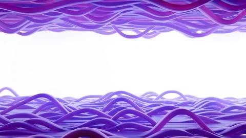 Clean 3D Background With Purple Cable Frame Looping Animation Stock Footage 314170424