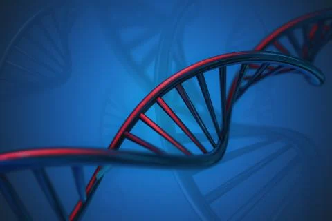 Clean 3d illustration of DNA structure. Abstract background. Stock Illustration