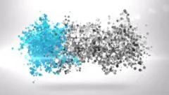 Clean 3D Particles Animation Forming Corporate Logo and Text Light Intro Stinger Stock After Effects