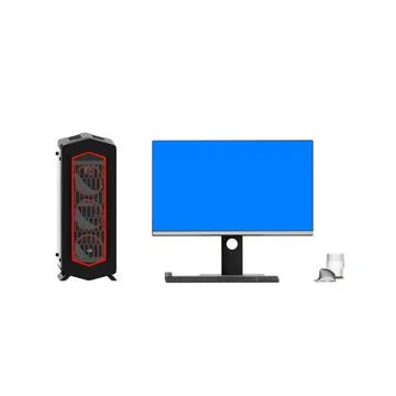 Clean 3D render of a laptop with coffee cup, notepad, smartphone, and earphones Stock Illustration