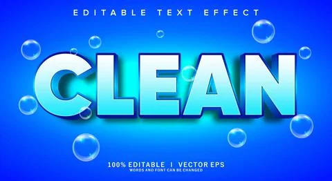 Clean 3d vector text effect with modern style design Stock Illustration