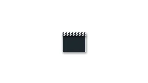 A clean 4K motion graphics animation of a classic movie clapperboard withou.. Vídeos de archivo 345640664