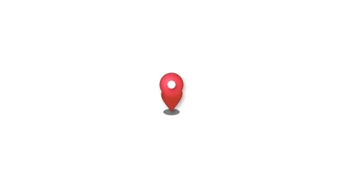 A clean 4K motion graphics animation of a map location pin dropping from ab.. Vídeos de archivo 345640680