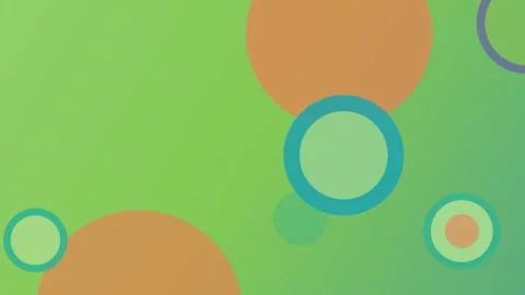 A clean abstract animation presents a soft green gradient with large orange.. Stock Footage 347960402