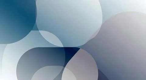 Clean abstract background with overlapping circles and rounded shapes in so.. Stockillustratie
