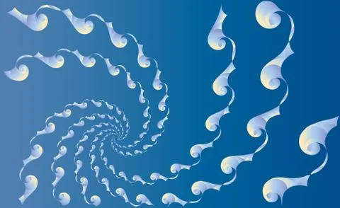 Clean abstract blue vector background wave. The depths of the sea Stock Illustration